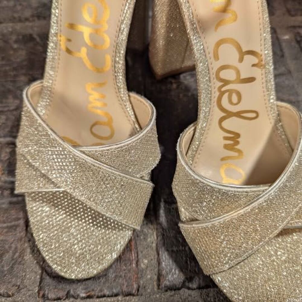 Sam Edelman Gold Heel Sandals size 6.5 - Picture 8 of 10